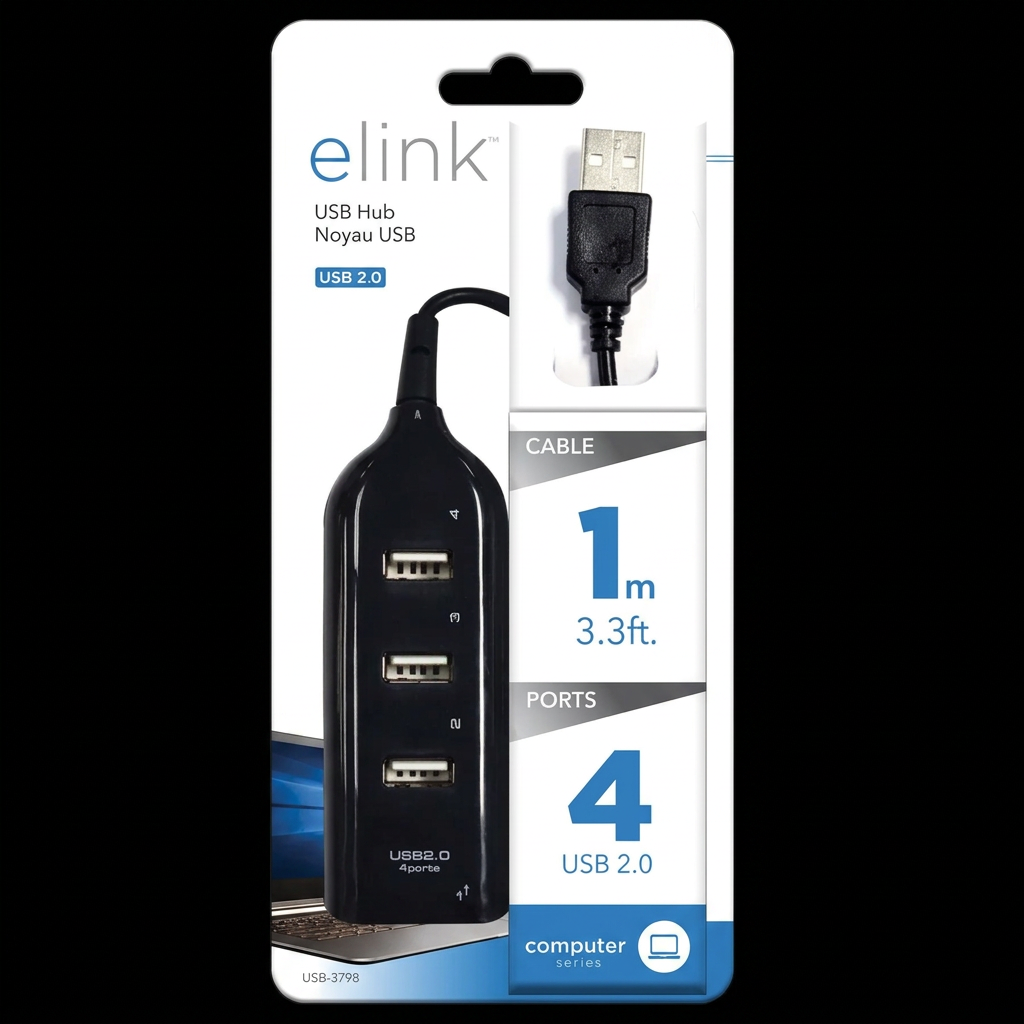 Hub USB elink 4 ports